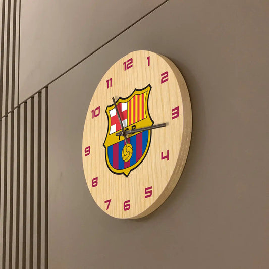 FC Barcelona logo Wooden Clock