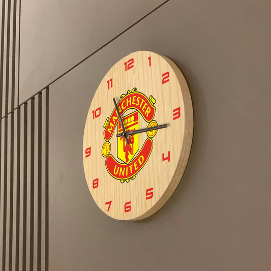 Manchester United F.C.logo Wooden Clock