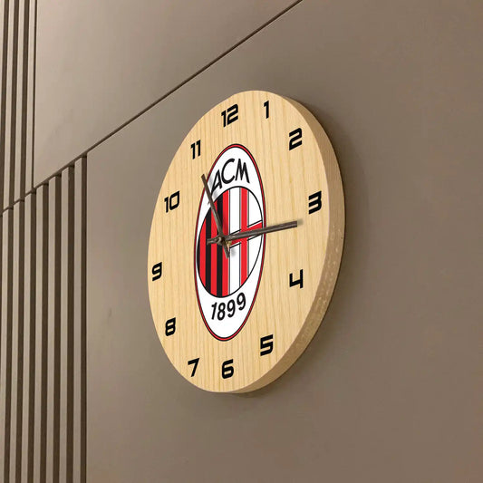 AC Milan logo Wooden Clock
