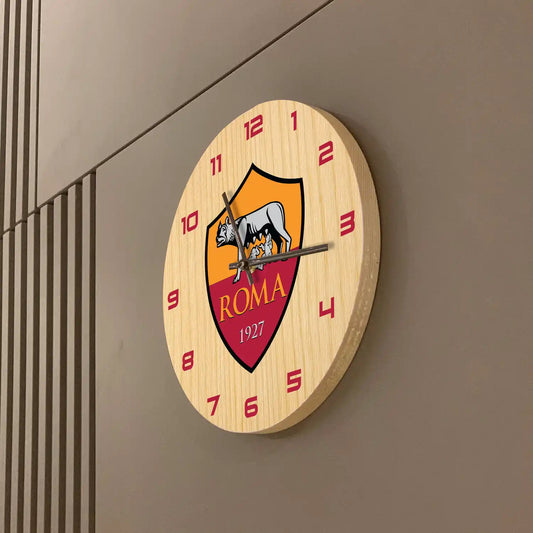 A.S. Roma logo Wooden Clock