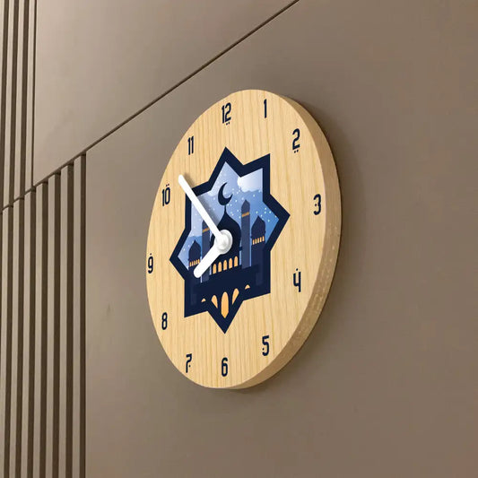 Mosque illustration Wooden Clock