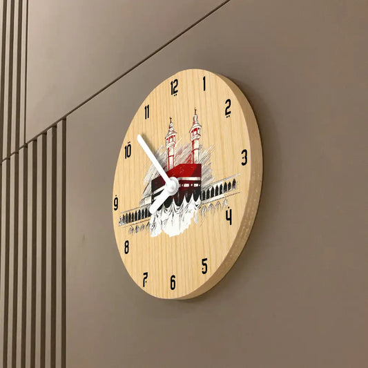Kaba Sharif Sketch Wooden Clock