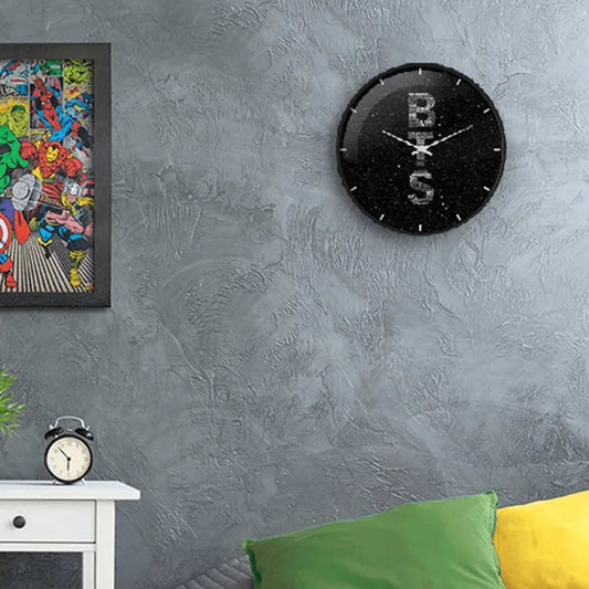 BTS Black Wall Clock