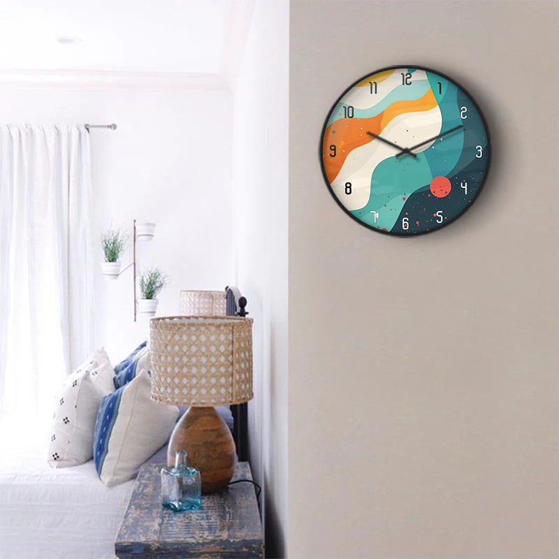 Retro Geo Pattern Wall Clock