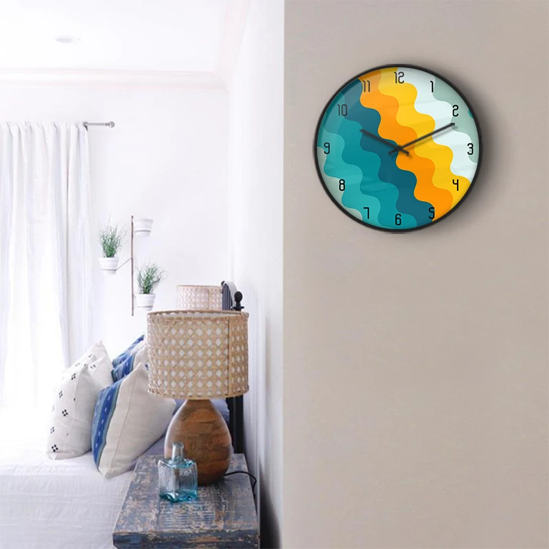 Abstract Desert Sun Wall Clock