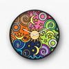 Abstract Pastel Botanical Wall Clock