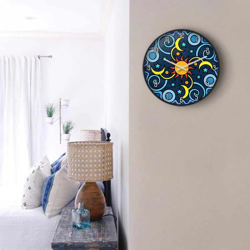 Tropical Leaves Pattern Wall Clock