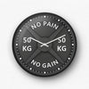 No Pain No Gain 50 KG Weight Plate Wall Clock