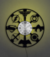 DC Comics logos Vinyl Wall Clock