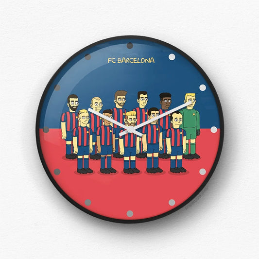 Barcelona Cartoon legends wall clock