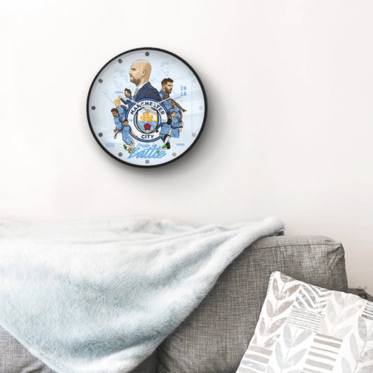 Manchester City legends wall clock
