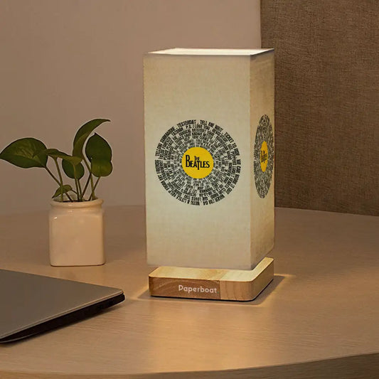 The Beatles Lyrics Table Lamp