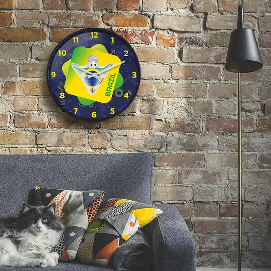 Brazil FIFA World Cup 2022 mascot Wall Clock