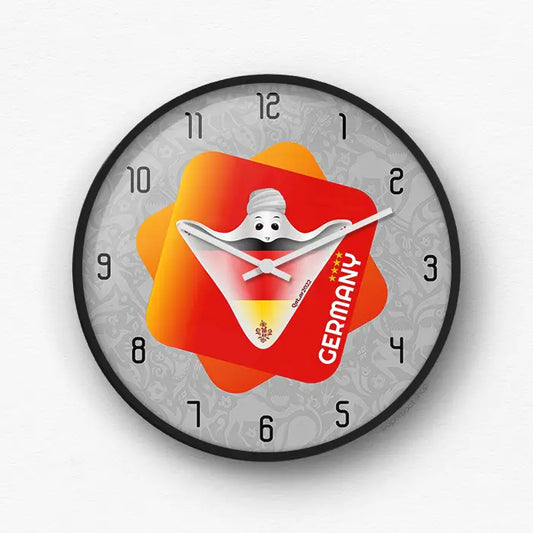 Germany FIFA World Cup 2022 mascot Wall Clock
