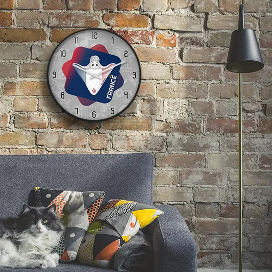 France FIFA World Cup 2022 mascot Wall Clock