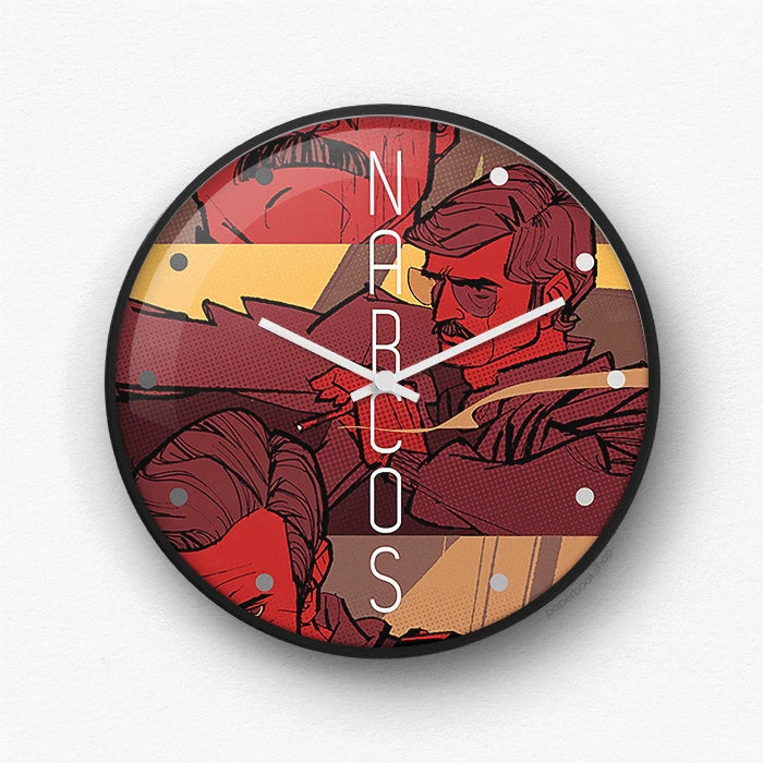 Narcos comics wall clock