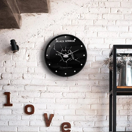 Black Mirror broken glass Wall Clock