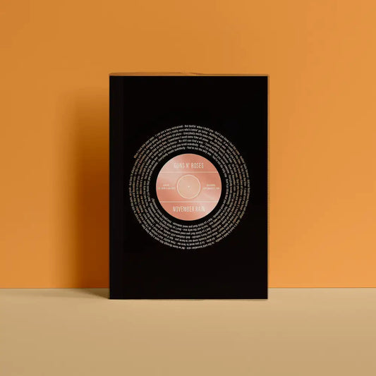 November Rain Lyrics Notebook