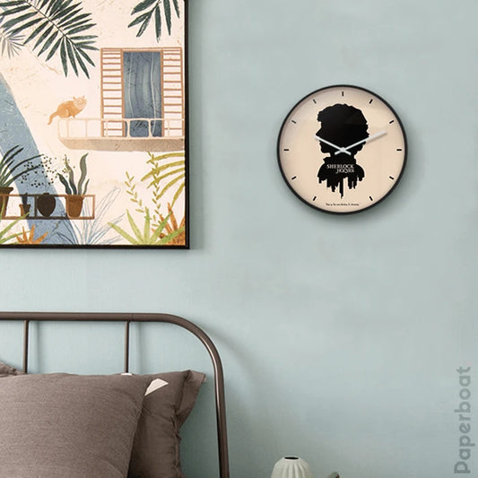 Sherlock silhouette Wall Clock