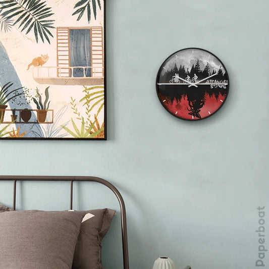 Stranger things reflection Wall Clock