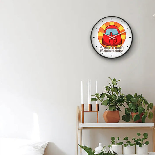 Among Us game Red character Wall Clock