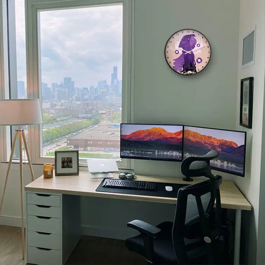 Fortnite circular illustration Wall Clock