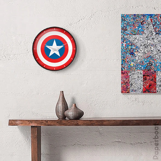 Captain America Shield Wall Clock