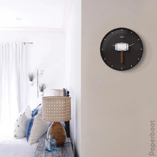 Thor Hammer Wall Clock