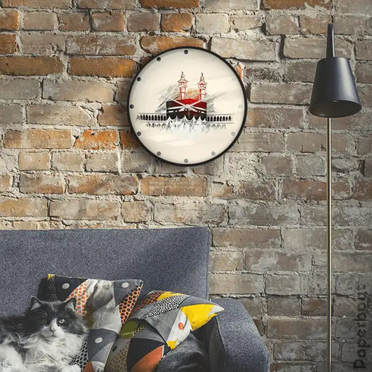 Kaaba sharif sketch wall clock