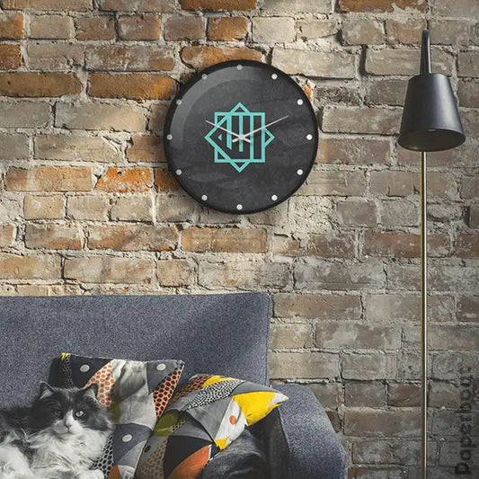 Allah typography wall clock