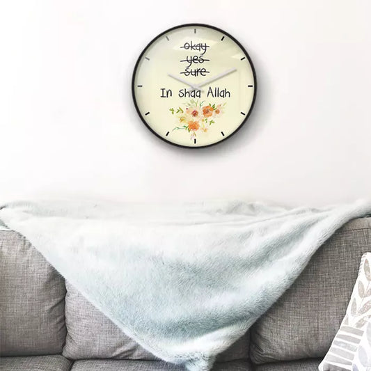 Okay Yes Sure Wall Clock