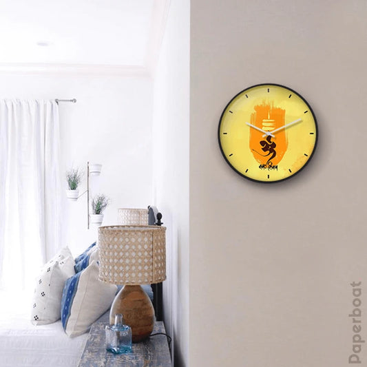 Om yellow Clock