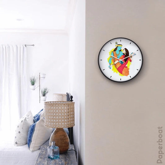 Radha Krishna light Wall Clock