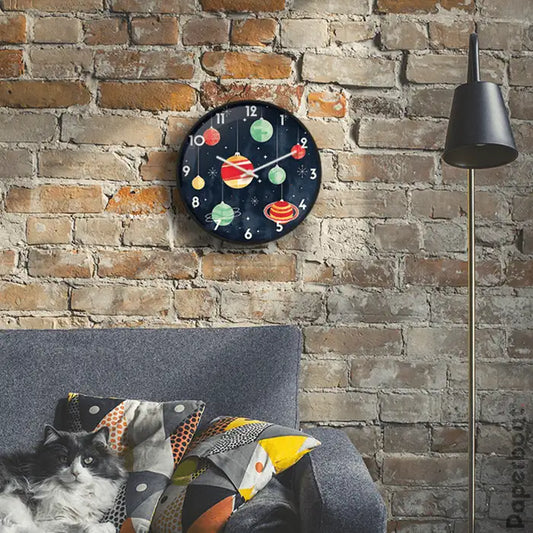 Aesthetic The solar system Wall Clock
