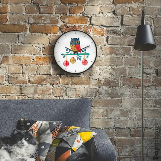 Artistic Owl Wall Clock