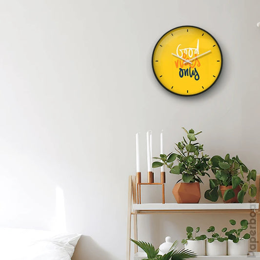 Good vibes only Aesthetic Wall Clock