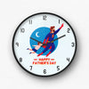 Happy fathers day cartoon Wall Clock