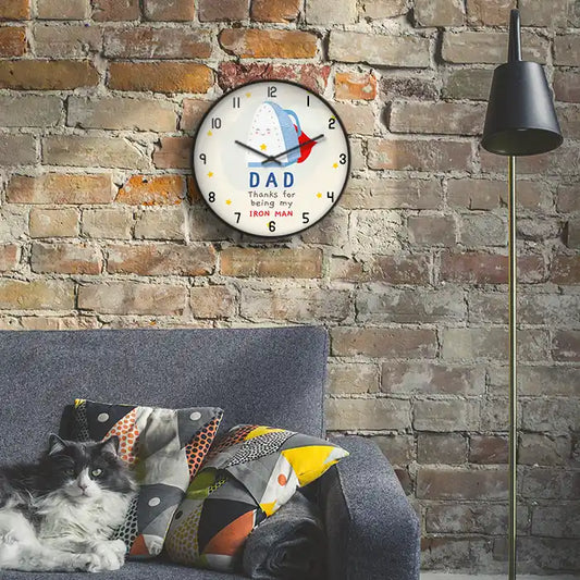 Iron man DAD Wall Clock