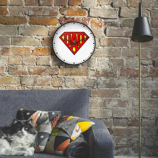Dad superman Wall Clock