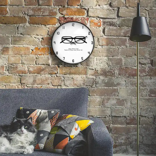 Happy fathers day (Eyeglass) Wall Clock