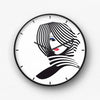 Black vector Girlish Wall Clock
