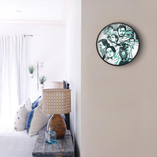 Satyajit Ray's Apu Trilogy Wall Clock