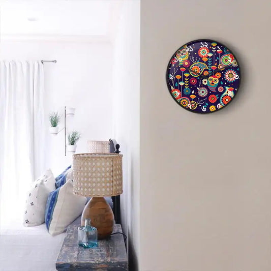 Bengali blue mandala Wall Clock