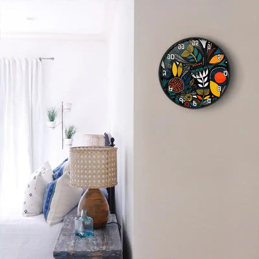 Bengali dark pattern Wall Clock