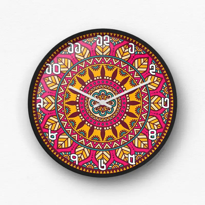 Bengali mandala Wall Clock