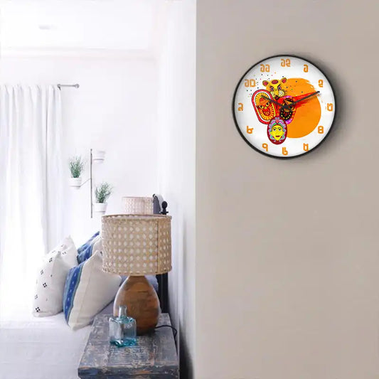 Bengali new year masks Wall Clock