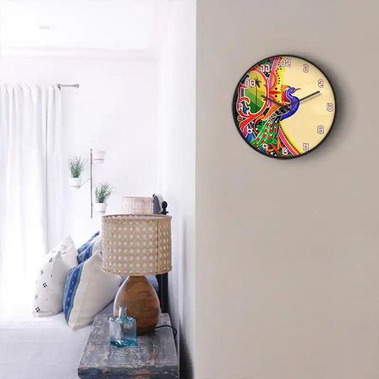 Bengali Peacock Wall Clock