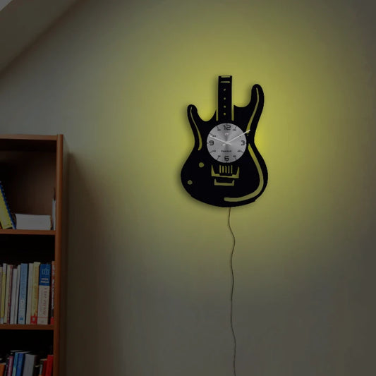 Guitar Vinyl Wall Clock