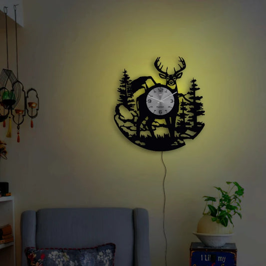 Aesthetic Deer Vinyl Wall Clock