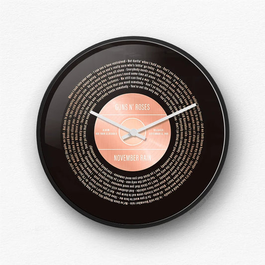 November Rain Lyrics wall clock